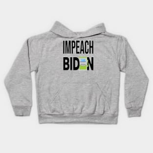 IMPEACH BIDEN I DID THIS GAS PUMP DESIGN BLACK LETTERS Kids Hoodie